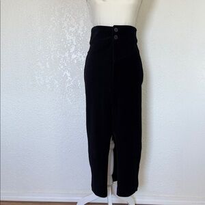 FREE PEOPLE Black High-Waisted Midi Skirt